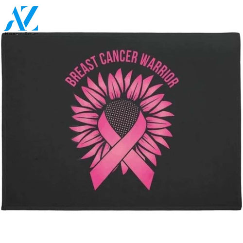 Breast Cancer Awaren - Warrior Sunflower Doormat Welcome Mat House Warming Gift Home Decor Funny Doormat Gift Idea