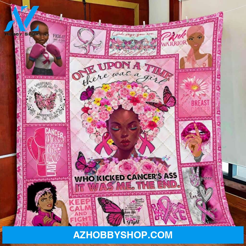Breast Cancer Awareness Black Women Gift Fleece Blanket