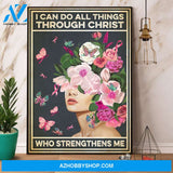 Breast Cancer Awareness I Can Do All Things Through Christ Canvas And Poster, Wall Decor Visual Art