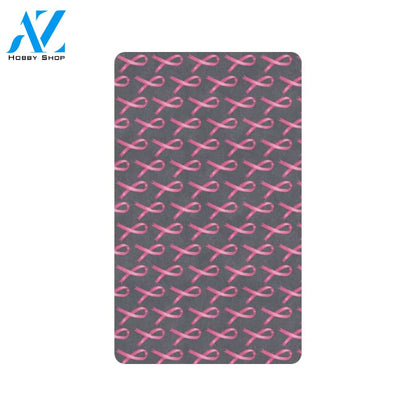 Breast Cancer Awareness Pattern Rubber Doormat