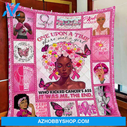 Breast Cancer Blanket, Awareness Black Women Queen