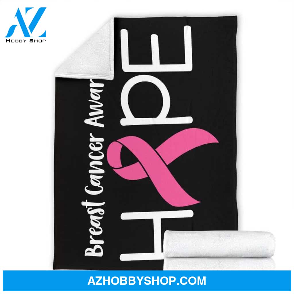 Breast Cancer Blanket / Fight Cancer Fleece Blanket / Fight Cancer Throw Blanket