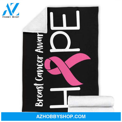 Breast Cancer Blanket / Fight Cancer Fleece Blanket / Fight Cancer Throw Blanket