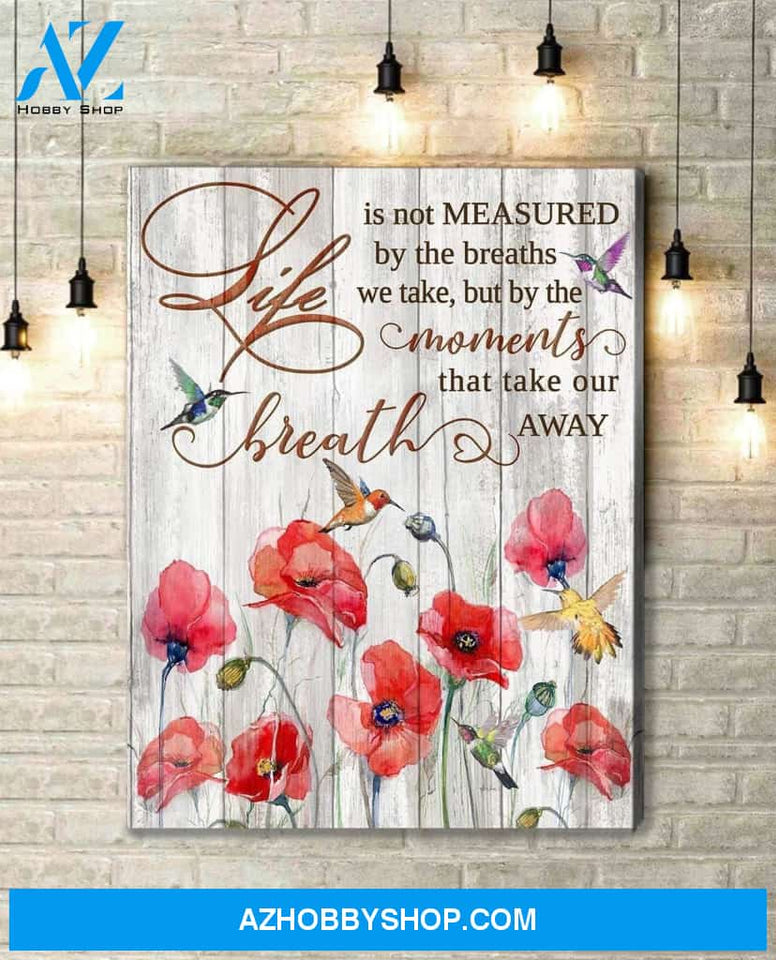 Breath Away Hummingbird Wall Art Canvas, Wall Decor Visual Art