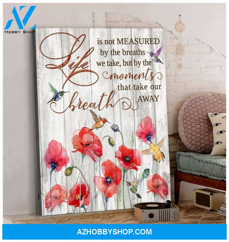 Breath Away Hummingbird Wall Art Canvas, Wall Decor Visual Art