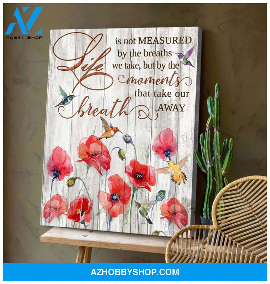 Breath Away Hummingbird Wall Art Canvas, Wall Decor Visual Art