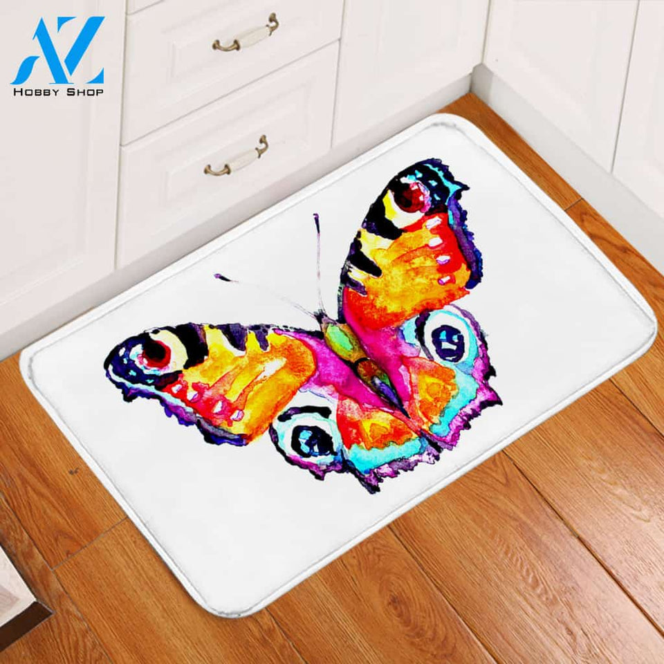 Bright Butterfly Door Mat