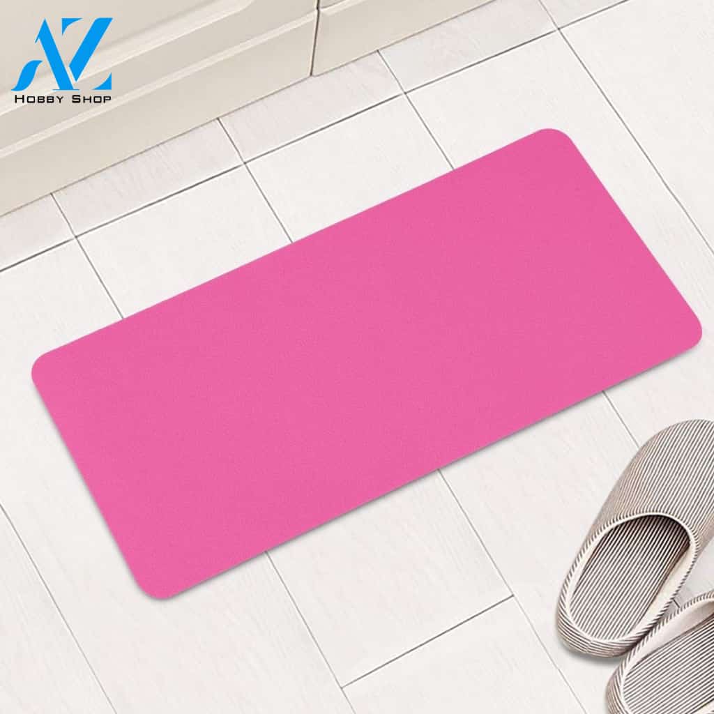 Brilliant Rose Pink Rectangular Doormat