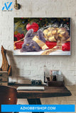 British Shorthair Wishing You A Very Mery Christmas Canvas And Poster, Wall Decor Visual Art