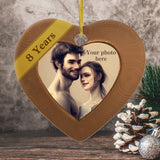 Bronze Effect 8Th Anniversary: Add A Photo Ceramic Ornament