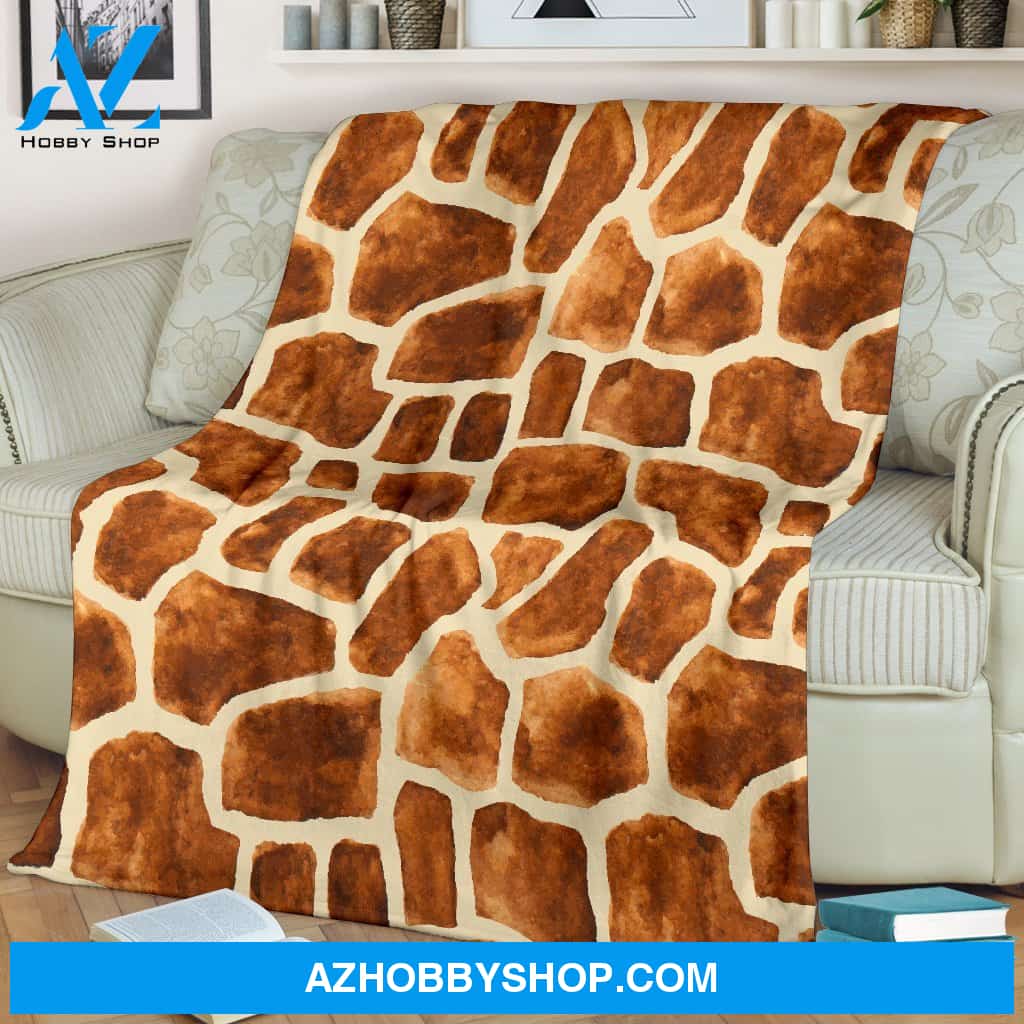 Brown Giraffe Wildlife Funny Blanket Gift for Giraffe Lovers Birthday Gift Home Decor Bedding Couch Sofa Soft and Comfy Cozy