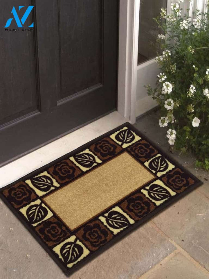 Brown Leaves And Roses CLP1110018D Doormat