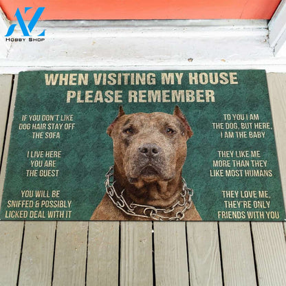 Brown Pitbull's Rules Doormat