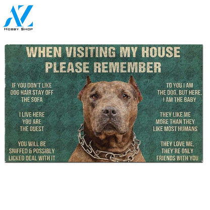 Brown Pitbull's Rules Doormat