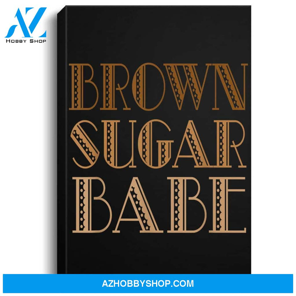 Brown Sugar Babe African American Black Woman Pride Portrait Canvas