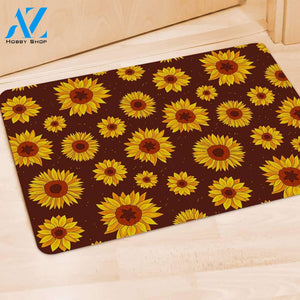 Brown Sunflower Door Mat