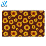 Brown Sunflower Door Mat