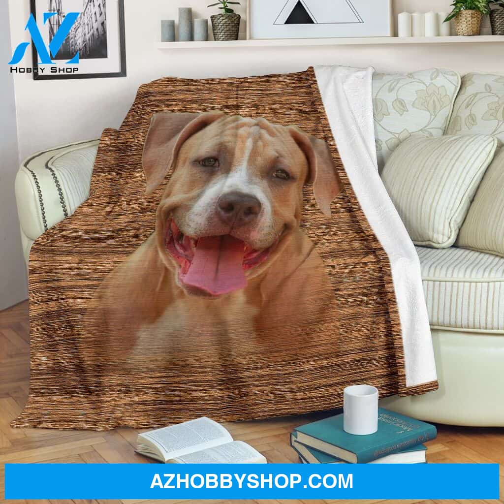 Brownnie pitbull Fleece Blanket
