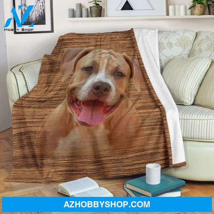 Brownnie pitbull Fleece Blanket