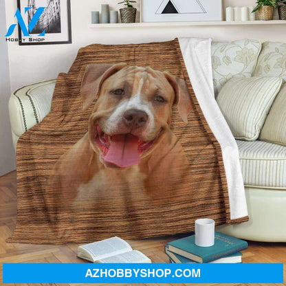 Brownnie pitbull Fleece Blanket