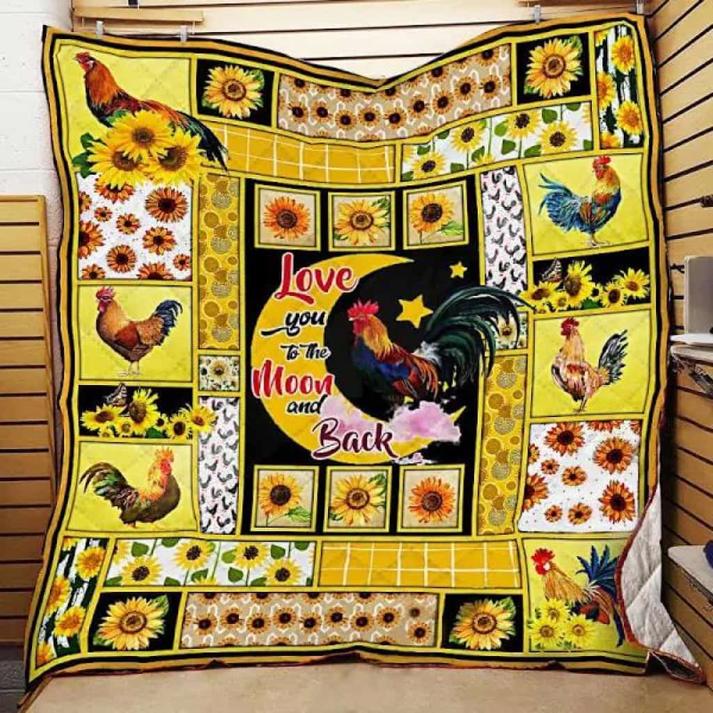 BTL - Chicken - Love Chicken - Blanket, Fleece Blanket / Queen