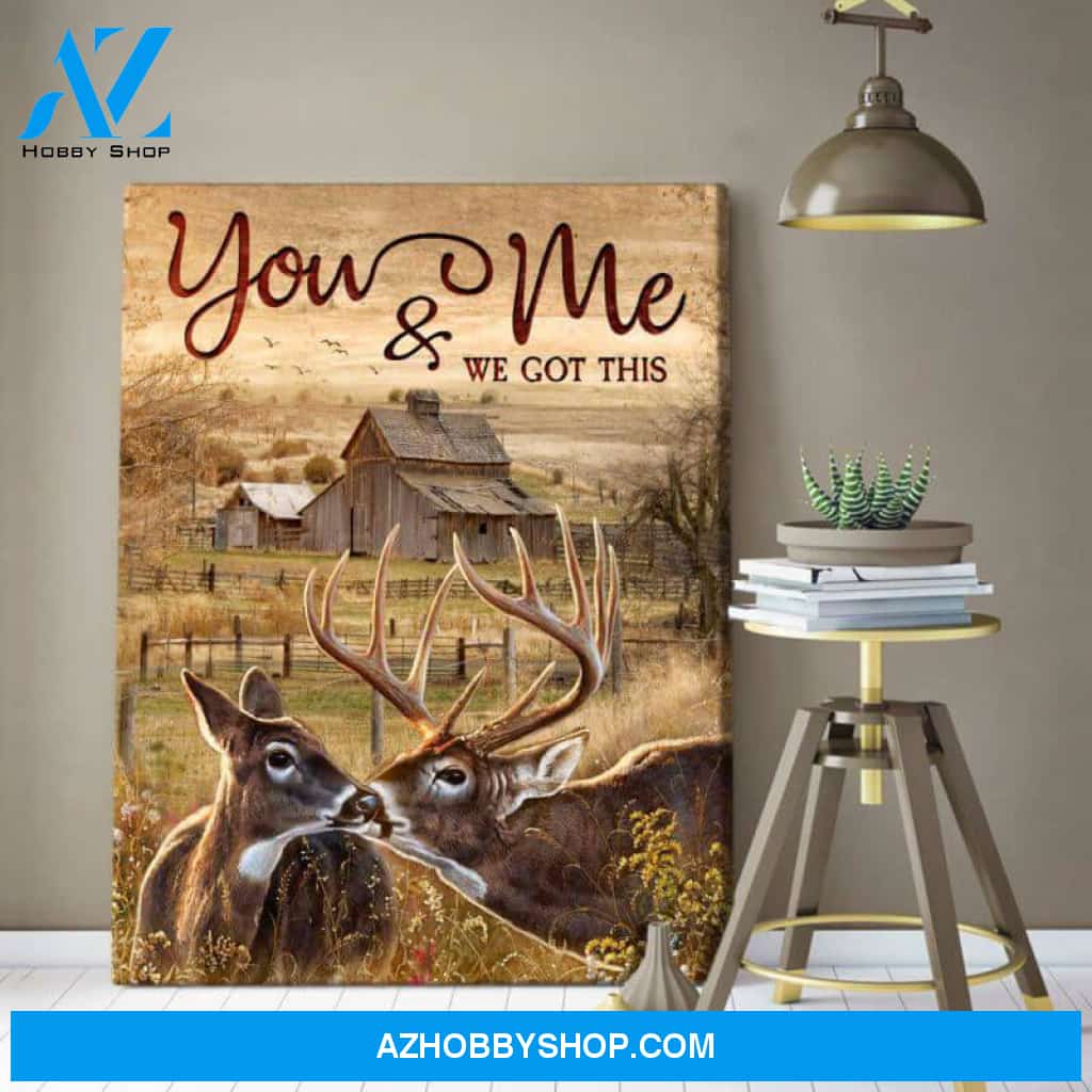 Buck And Doe Canvas - Hanging Art For Living Room