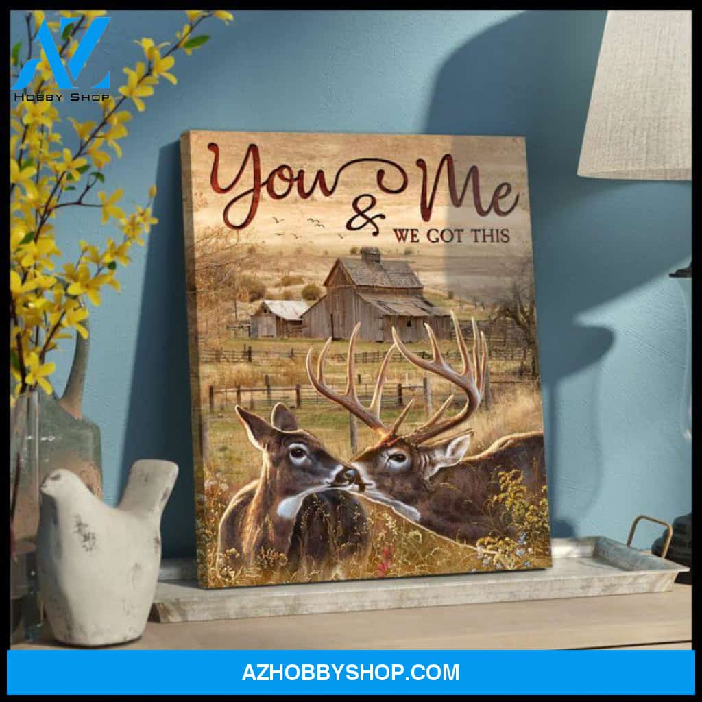 Buck And Doe Canvas - Hanging Art For Living Room