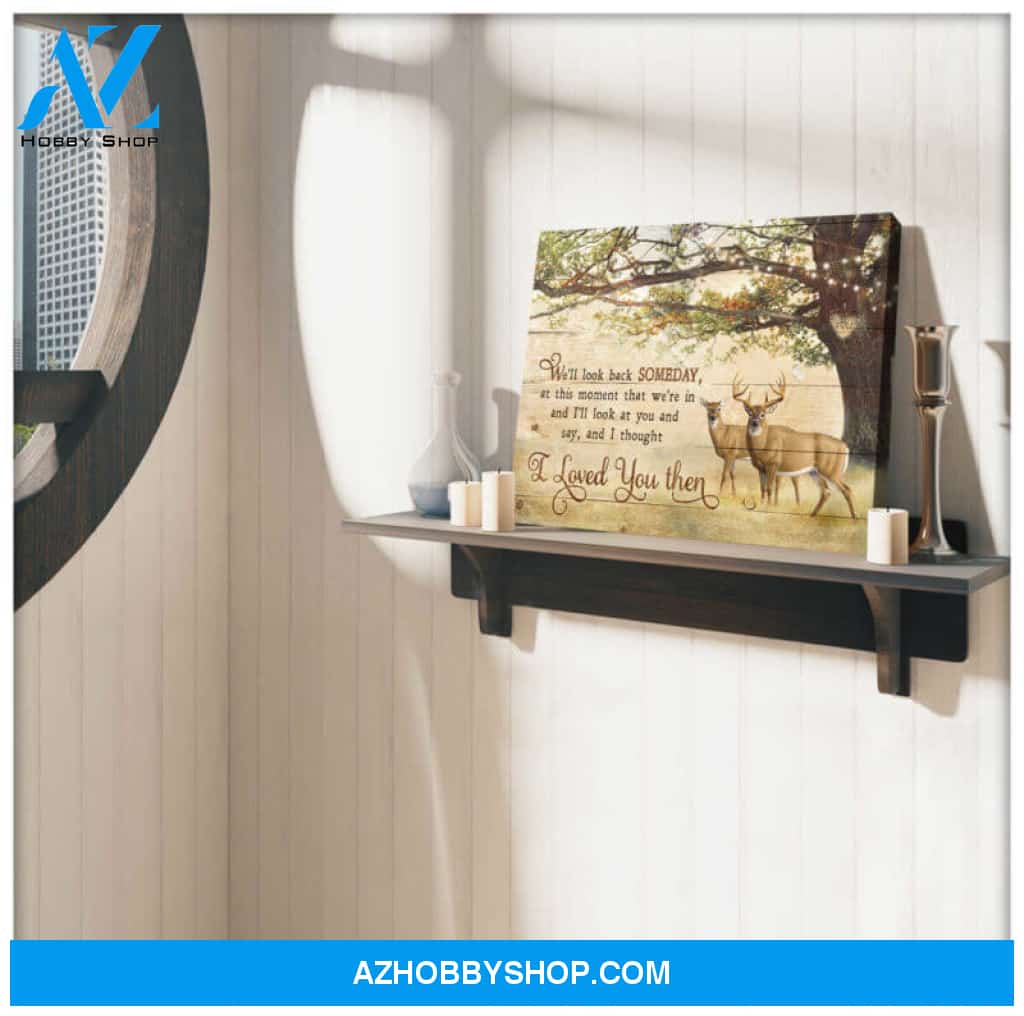 Ohcanvas  Buck and Doe Canvas And I Thought I Loved You Then Couple Romantic Wall Art Decor