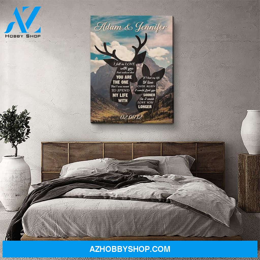 Buck And Doe - Personalized Custom Name Canvas