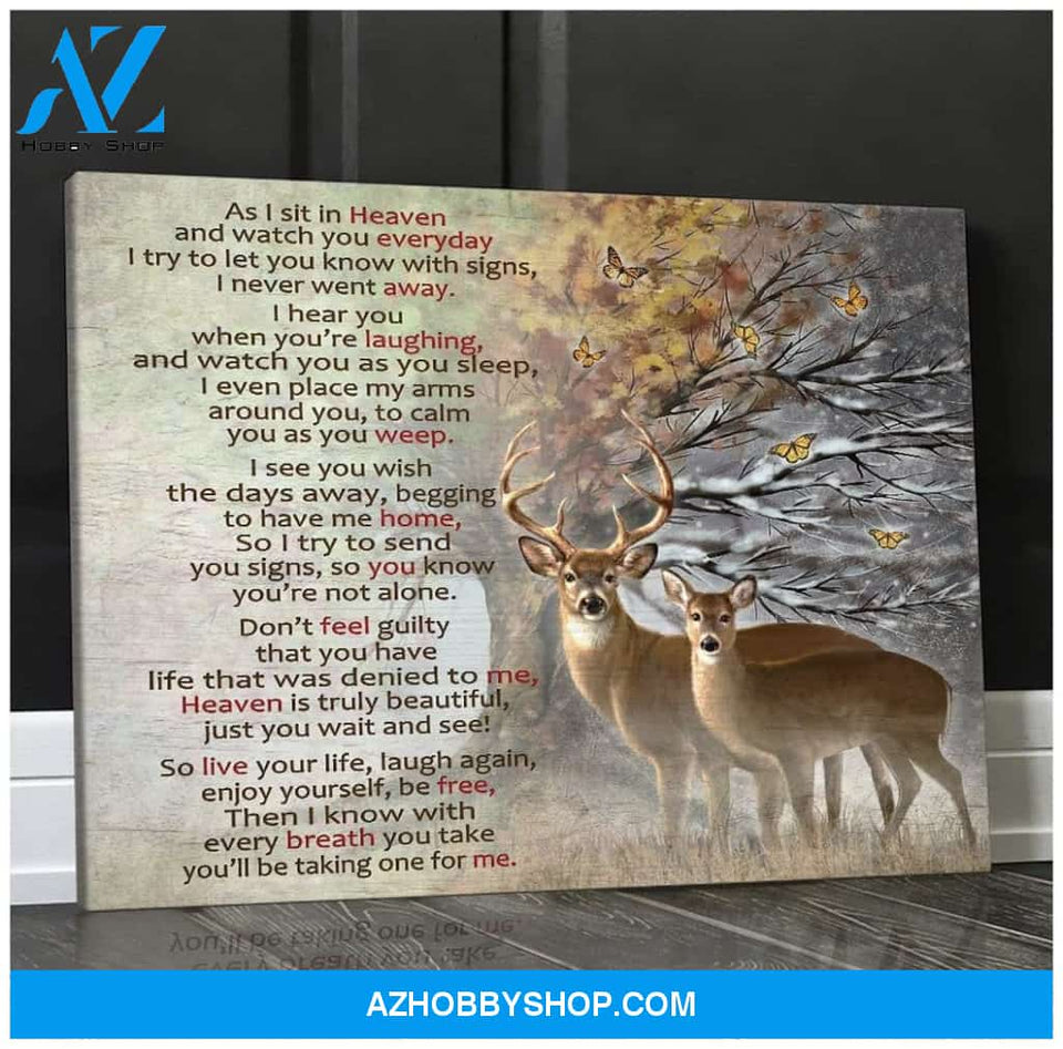 Buck&Doe As I Sit In Heaven Wall Decor Canvas, Wall Decor Visual Art