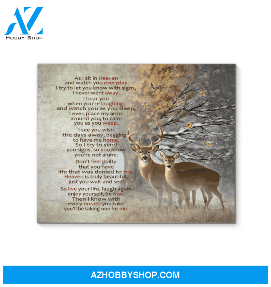 Buck&Doe As I Sit In Heaven Wall Decor Canvas, Wall Decor Visual Art