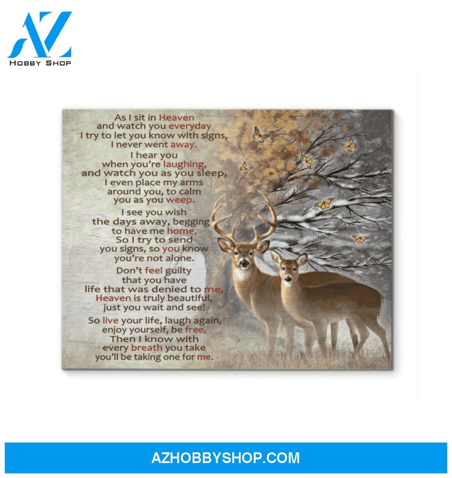 Buck&Doe As I Sit In Heaven Wall Decor Canvas, Wall Decor Visual Art