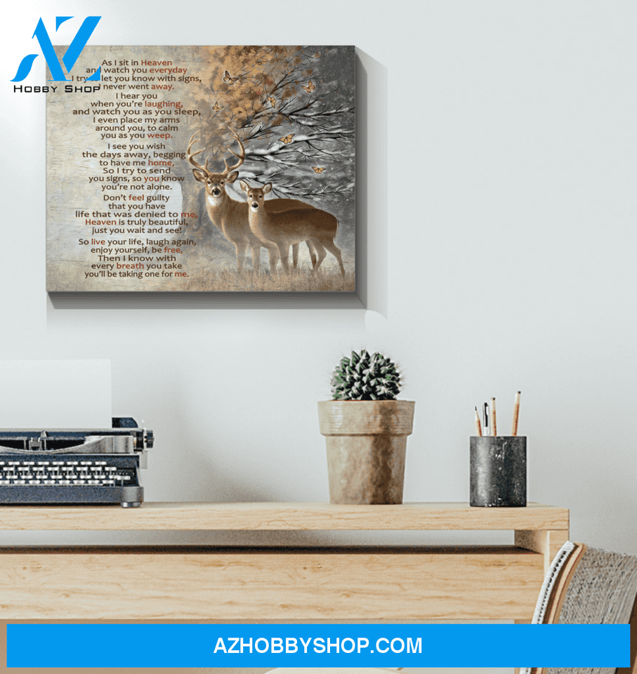 Buck&Doe As I Sit In Heaven Wall Decor Canvas, Wall Decor Visual Art