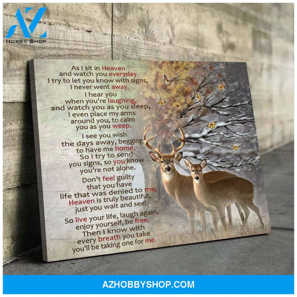 Buck&Doe As I Sit In Heaven Wall Decor Canvas, Wall Decor Visual Art