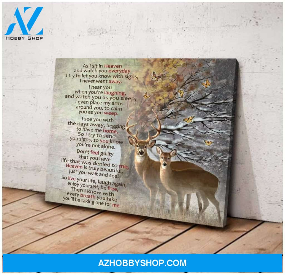 Buck&Doe As I Sit In Heaven Wall Decor Canvas, Wall Decor Visual Art