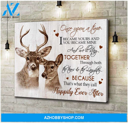 Buck&Doe Happily Ever After Canvas Art Prints, Wall Decor Visual Art