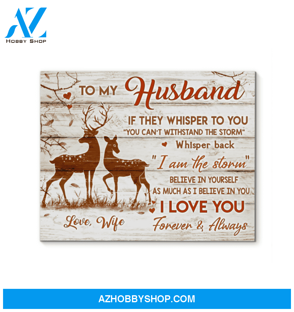 Buck&Doe To My Husband Wall Art Canvas Prints, Wall Decor Visual Art