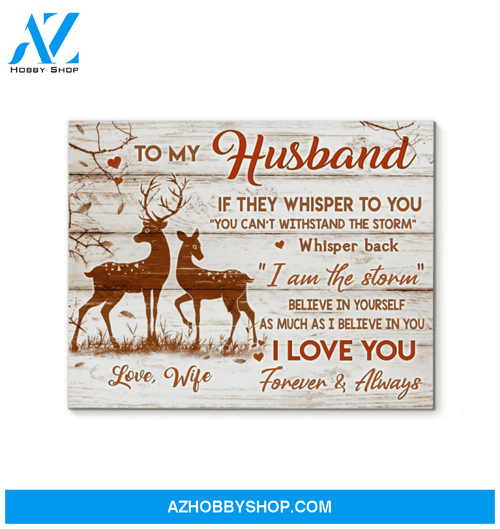 Buck&Doe To My Husband Wall Art Canvas Prints, Wall Decor Visual Art