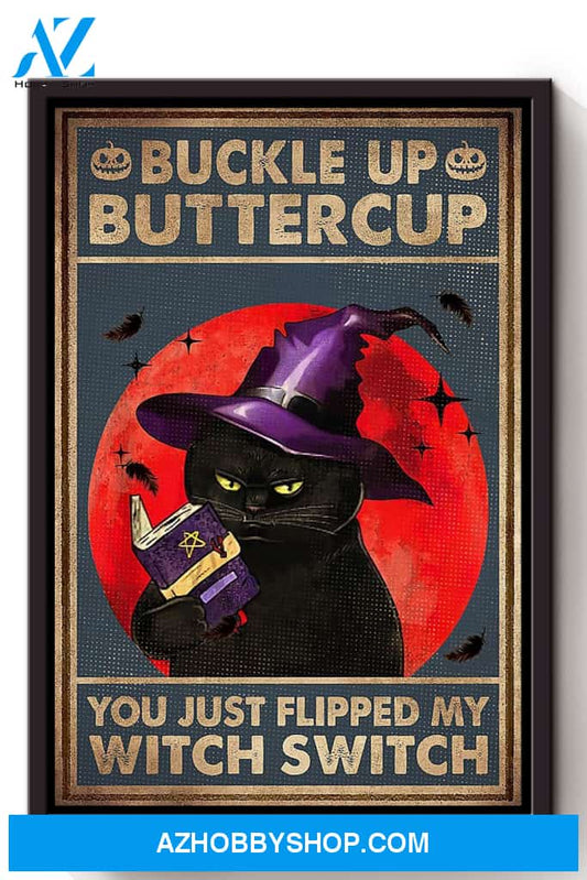 Buckle Up Butter Cup Halloween Canvas And Poster, Wall Decor Visual Art, Halloween Gift, Happy Halloween