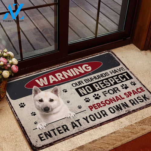 Buhund No Respect For Personal Space Doormat Indoor And Outdoor Mat Entrance Rug Sweet Home Decor Housewarming Gift Gift For Friend Family Stem Feminist