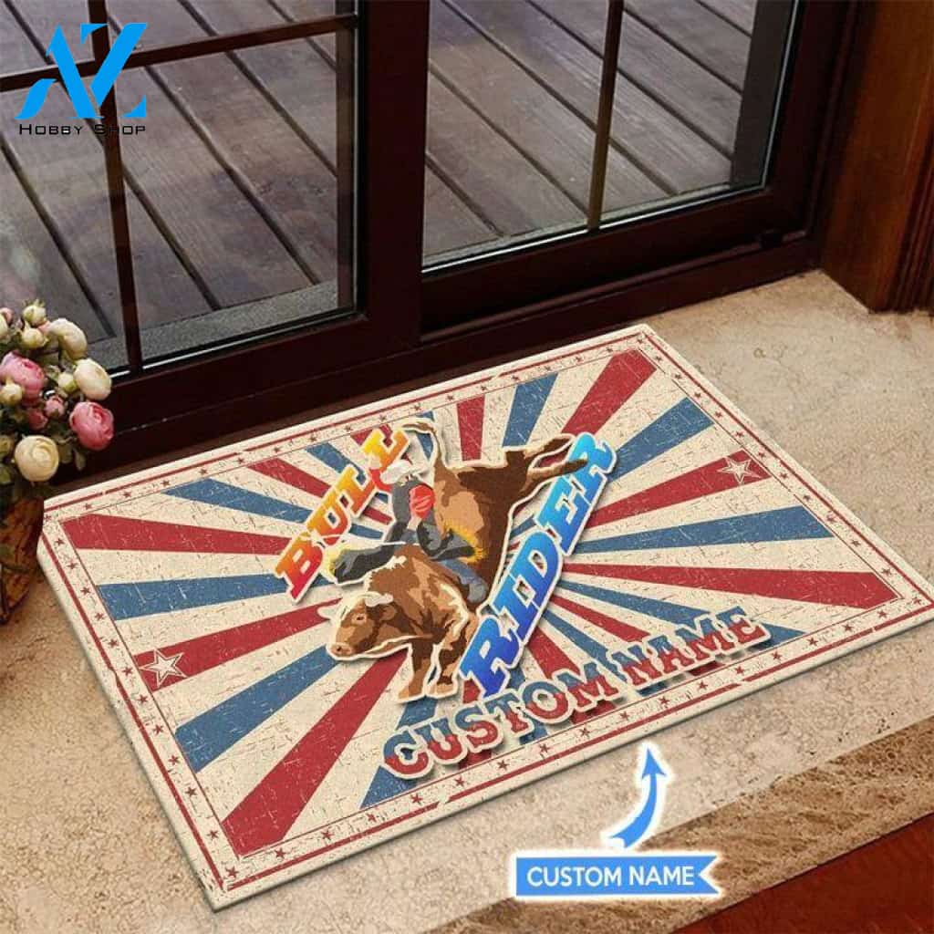 Bull rider Custom Doormat | Welcome Mat | House Warming Gift