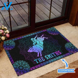 Bull Riding Colorful Mandala Custom Doormat | Welcome Mat | House Warming Gift