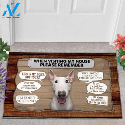 Bull Terrier 1 Visiting My House Doormat