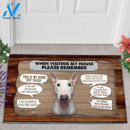 Bull Terrier 1 Visiting My House Doormat