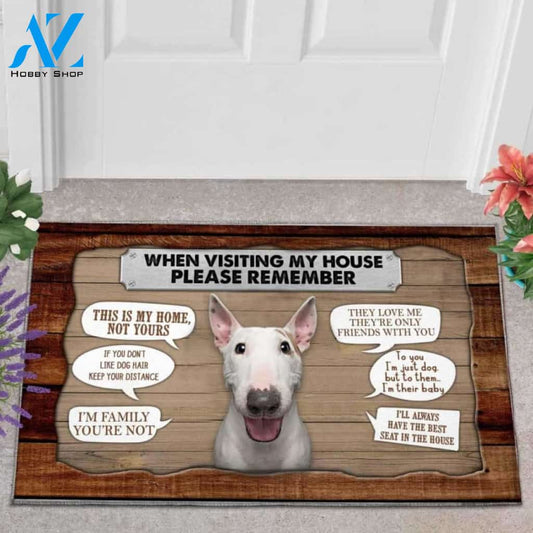 Bull Terrier 1 Visiting My House Doormat