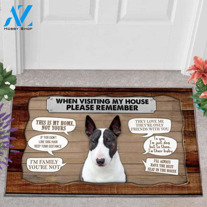 Bull Terrier 2 Visiting My House Doormat
