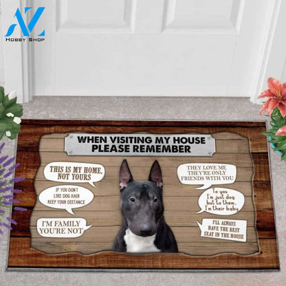 Bull Terrier 3 Visiting My House Doormat