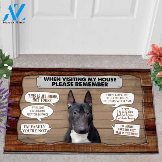 Bull Terrier 3 Visiting My House Doormat