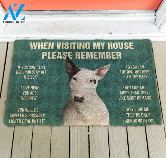 Bull terrier funny doormat