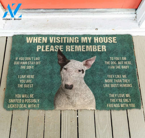 Bull terrier funny doormat